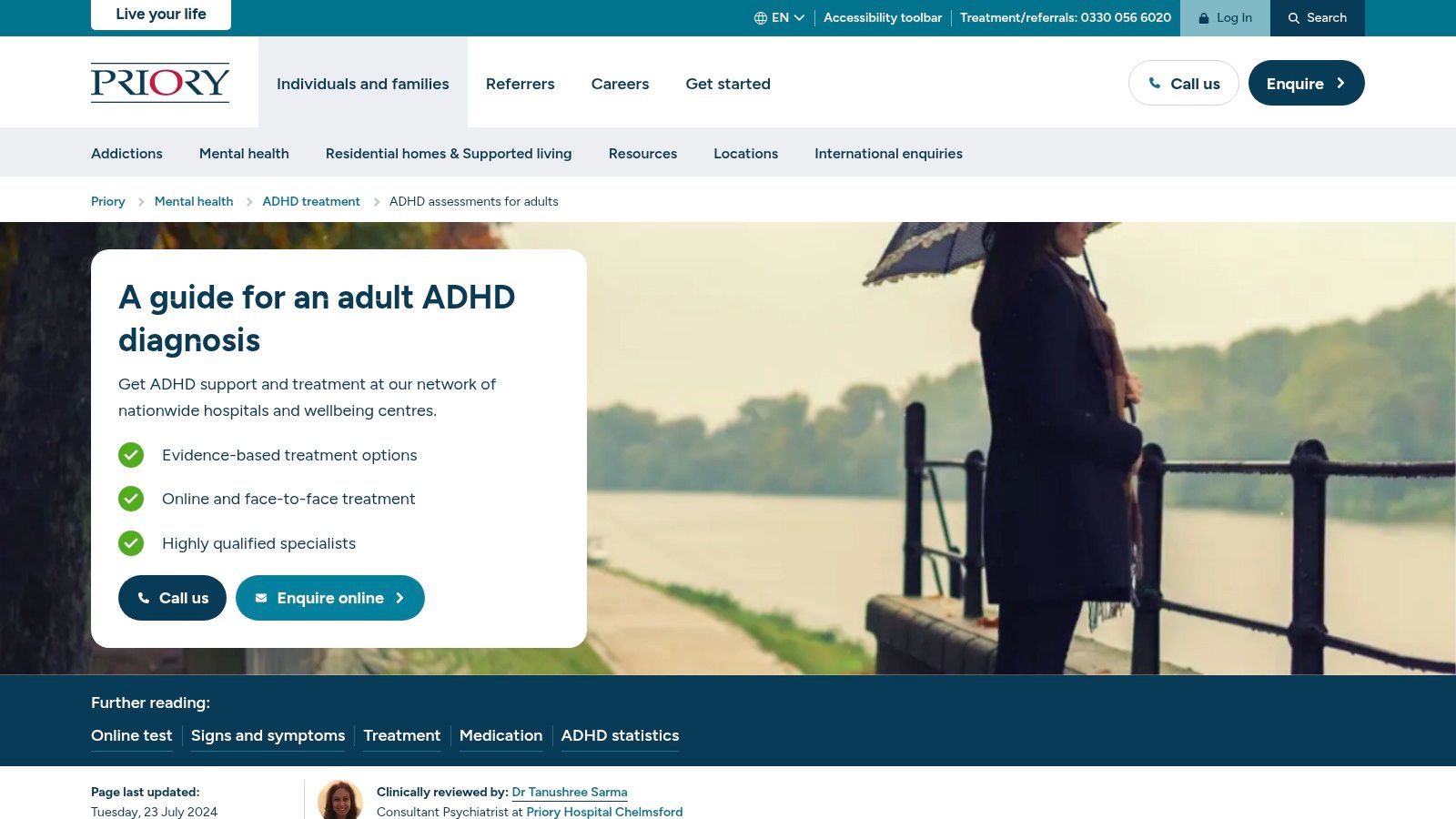 A support group session for adults with ADHD at a Priory Group clinic, showing a compassionate and collaborative environment.