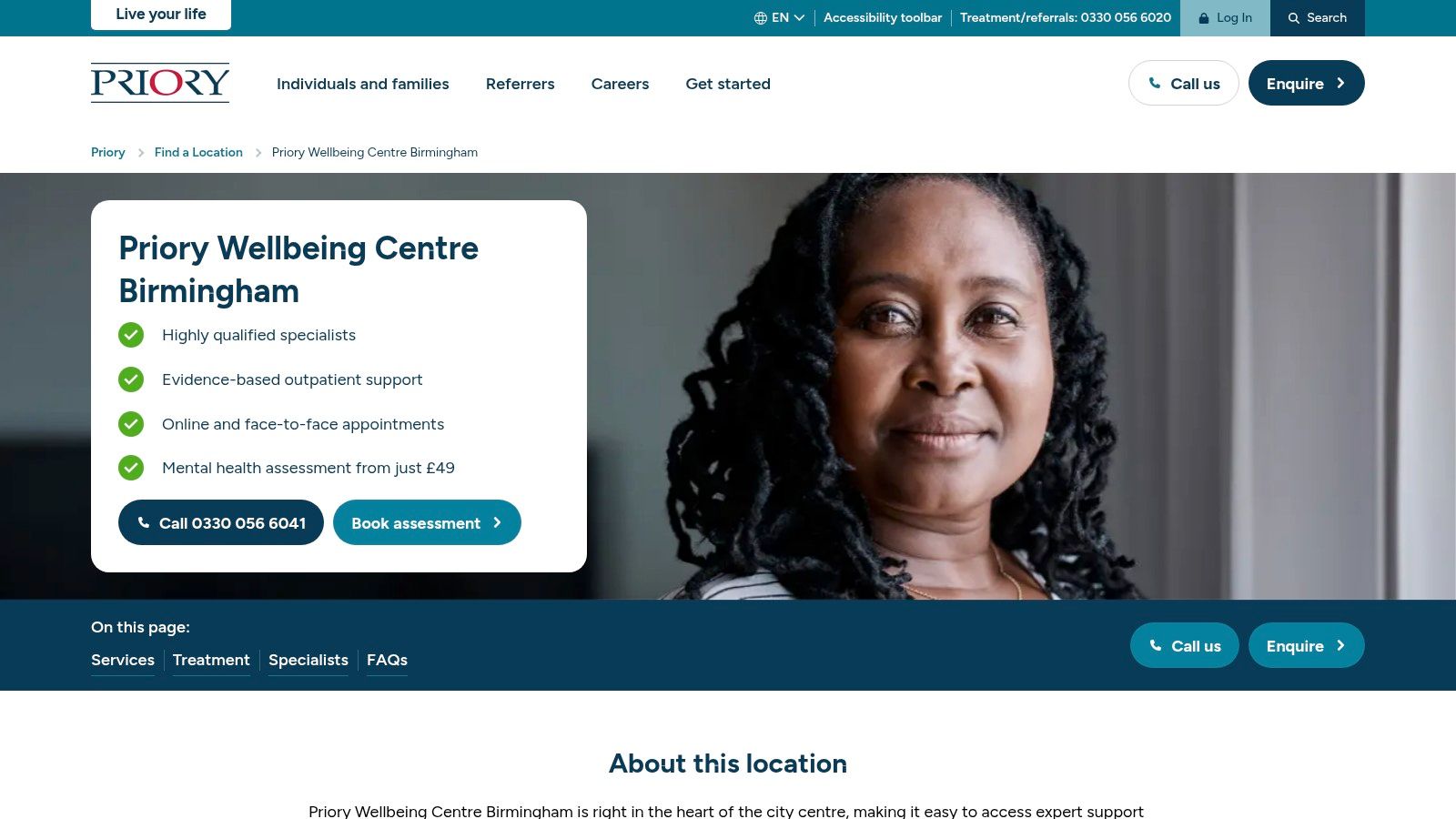 Priory Wellbeing Centre Birmingham